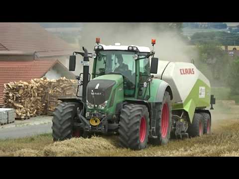 Lohnunternehmen Pressen / Fendt Vario 822 mit Claas Großpacken Presse| [2.7K]