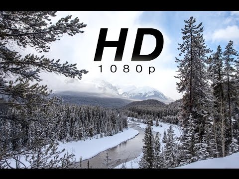 [HD] "Peaceful Mountain Snow" 1 HR  of Snowy Nature Scenes from Banff, Canadian Rockies