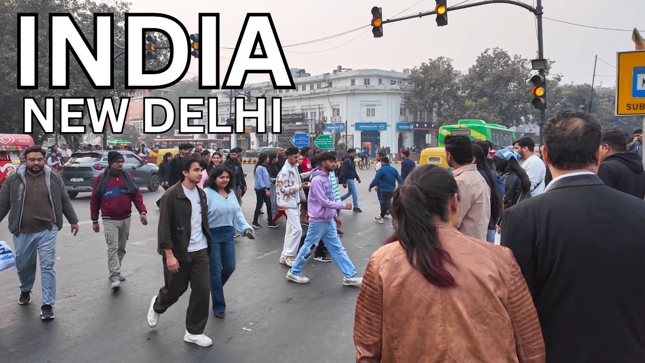 Immersive street-level walking tour through Delhi (Daily Life 8), India, showcasing authentic urban landscapes, local architecture, and the vibrant atmosphere of the city's neighborhoods