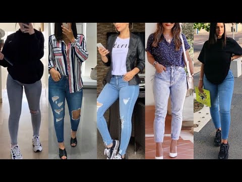 MODA 2022 OUTFITS CÓMO Vestir CON ROPA  BÁSICA Y SENCILLA LOOKS CASUALES PARA MUJER TENDENCIAS 2023