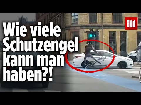 Heftiger Unfall in Kopenhagen: Dieser Fahrradfahrer hatte riesiges Glück!