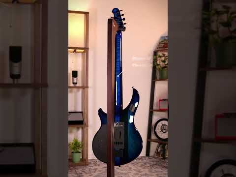 MusicMan BFR Majesty Limited Edition - Ebony Fingerboard, Blue Ink image 20