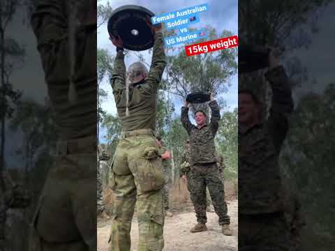Female Australian Soldier VS Male U.S. Marine Contest!!! #shorts