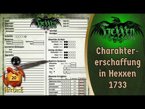 Charaktererschaffung in Hexxen 1733 | Jäger erschaffen