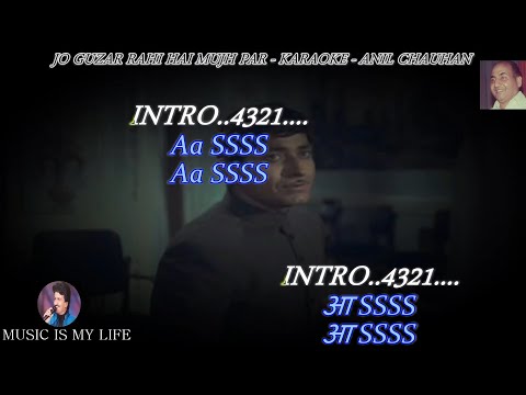 Jo Guzar Rahi Hai Mujh Par Karaoke With Scrolling Lyrics Eng. & हिंदी