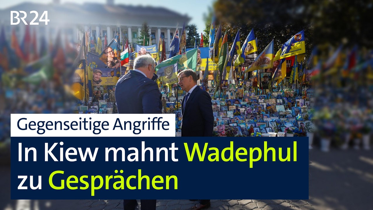 Gegenseitige Angriffe: In Kiew mahnt Wadephul zu Gesprächen | BR24