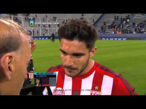 Cerutti: "Es un gol que sirve". Vélez 0 - Estudiantes 1. Fecha 25. Primera División 2015. FPT.