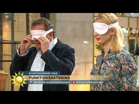 Jenny och Steffo spelar blindfotboll - Nyhetsmorgon (TV4)