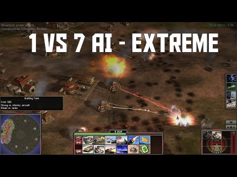 C&C Generals - 1 vs 7 Brutals -  AI - Extreme
