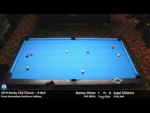 Danny Olson vs Sajal Ghimire - 9-Ball - 2019 Derby City Classic