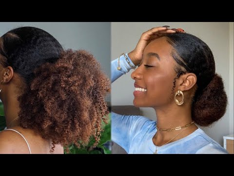 How I Achieve Sleek Low Buns/ Ponytails on My THICK...