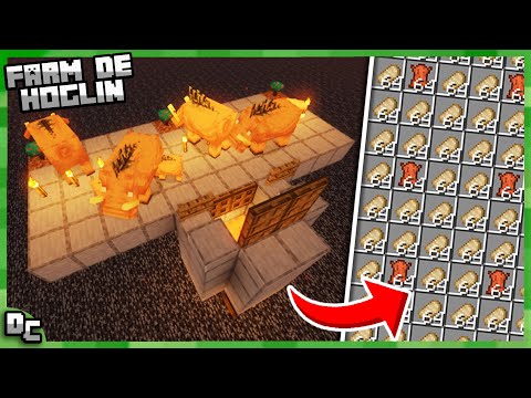 A FARM de HOGLINS MAIS SIMPLES do MINECRAFT | CARNE de PORCO e COURO | (PC/JAVA)