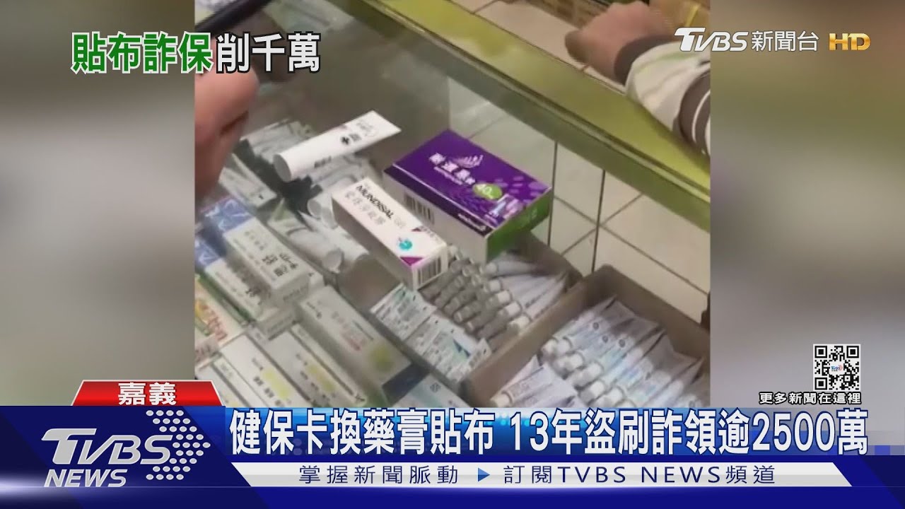 藥膏貼布換健保卡 嘉義診所、藥局10年詐領健保逾2500萬