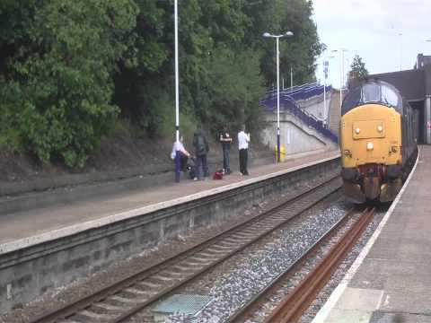DRS 37682 and 37229 Nuclear Flask Train passing Heworth