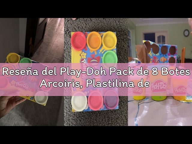 Vídeo relacionado con Play-Doh Pack de 8 Botes Arcoíris, Plastilina de Colores Surtidos No Tóxica para Niños y Niñas de 2 Años o Más, Manualidades de Navidad Infantiles