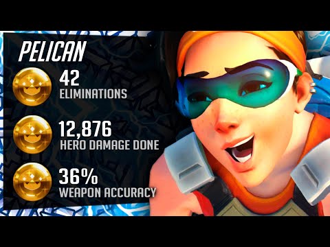 Pelican Korean DPS Main - Tracer gameplay! [ Overwatch Season 31 Top 500 ]