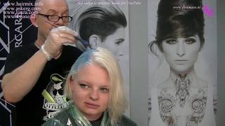 Marlou gets a cool trendy Blue Blonde and from long to bob hairstyle By TKS