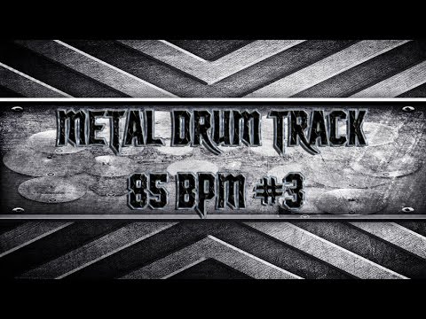 Slow Metal Drum Track 85 BPM (HQ,HD)