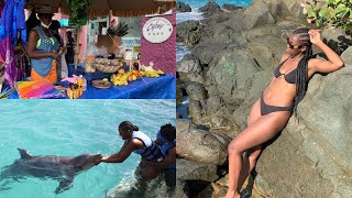 ST THOMAS USVI VLOG PART 2 | WE WENT TO THE HOOD, SWIMMING WITH DOLPHINS + TRAVELING TO ST JOHNS