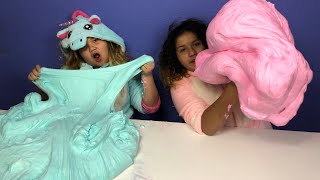 1 GALLON OF SUPER FLUFFY SLIME VS 1 GALLON OF SUPER FLUFFY SLIME - MAKING GIANT FLUFFY SLIMES