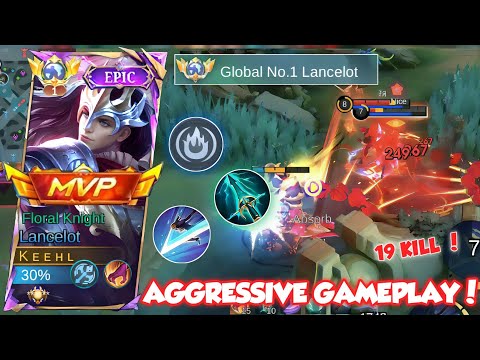 LANCELOT FASTHAND AGGRESSIVE MODE CARRY TEAM IN SOLO RANKED ! TOP GLOBAL LANCELOT GAMEPLAY - MLBB