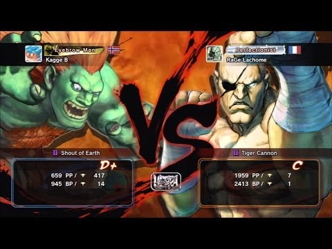 Kagge B [Blanka] vs RaGe Lachome [Sagat] USF4