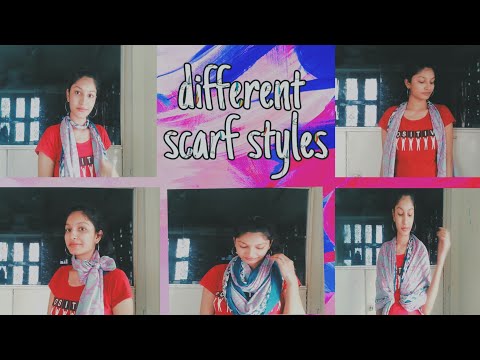 1 scarf 13 styles|easy ways to wear a scarf in telugu|fashion hack|lasina fashions