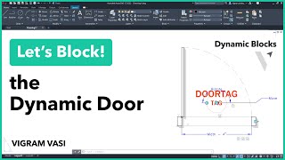 Door Dynamic Block in AutoCAD | Dynamic Blocks | Vigram Vasi