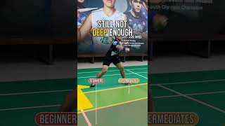 How to defend a smash in badminton 🏸 90% of beginners stand too close to the service line, then