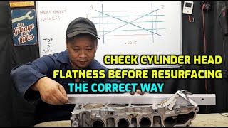 HOW TO CHECK CYLINDER HEAD SURFACE FOR WARPAGE AND FLATNESS USING A FEELER GAUGE AND STRAIGHT EDGE