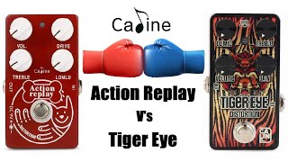 Video thumbnail for Caline 'Action Replay' Versus 'Tiger Eye' Guitar Pedal Demo by Barnstormer001