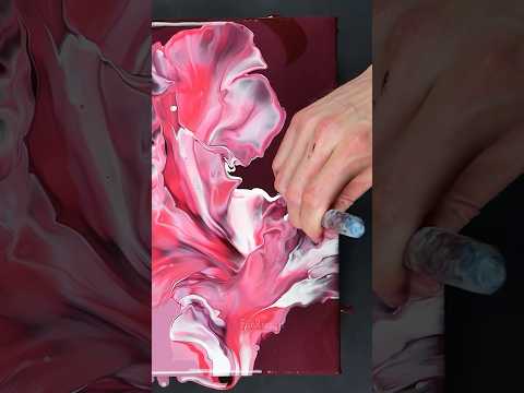 Pretty in Pink! Beautiful Dutch Pour Painting - Acrylic Fluid Art Ideas