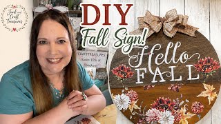 DIY Hello Fall Door Hanger | Beginner-Friendly Fall Craft