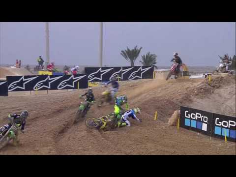 2017 MXGP of Qatar MX2 Race 1 crashes Compilation
