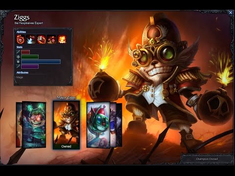 Major Ziggs Skin Spotlight Gameplay 1080p HD League Of Legends