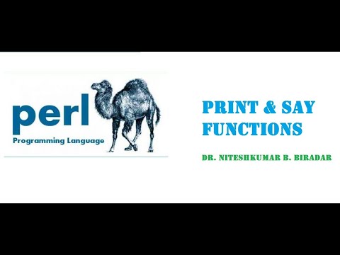 PERL ( print & say functions in Perl)