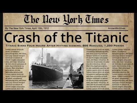 Titanic Sinks After Hitting Iceberg (1912) | Old Newspaper Article