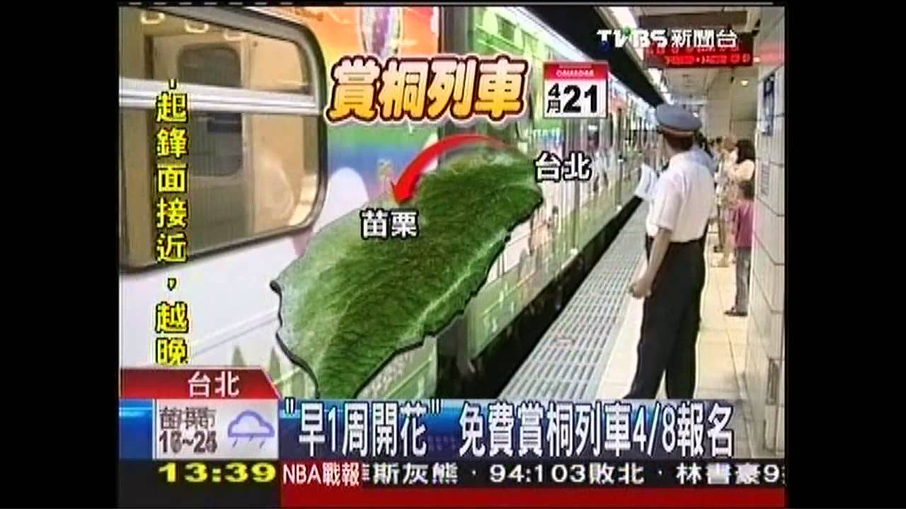 「早1週開花」 台鐵推免費列車賞桐趣