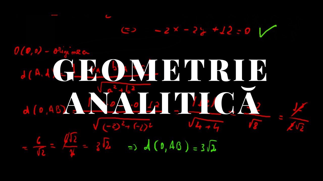 Ecuatia dreptei, distanta de la un punct la o dreapta