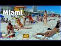 4K WALK MIAMI BEACH South Beach 4k SLOW TV Travel Video Bikini Beach USA