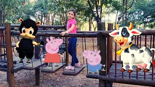 Diversão no Parquinho com Bia e Peppa - Hotel Fazenda Termas de Ibirá Afpesp - Passeio para criança