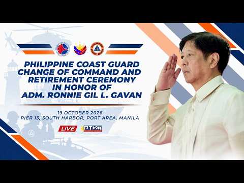 PCG Change of Command and Retirement Ceremony in Honor of Admiral Ronnie Gil L. Gavan 10/19/2026