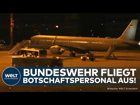 BERLIN: "Bundeswehrmaschine ist gelandet!" Deutsches Botschaftspersonal aus dem Libanon ausgeflogen