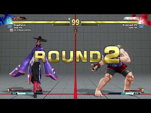 【SFV】【SFRePlayer】VegaPatch（FANG LP130316）VS ProblemX PC（ALEX LP202981）【20424】