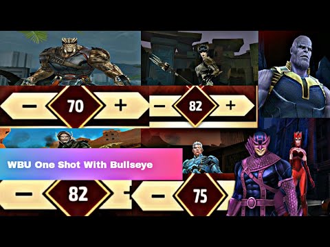 WBU One Shot With Bullseye | F2p Team And Strikers Used - Marvel Future Fight