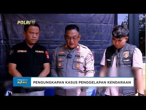 POLRES METRO BEKASI RILIS PENGGELAPAN KENDARAAN