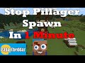 How To Stop Pillager Spawn In One Minute Minecraft How To Tutorial Pillager Tower