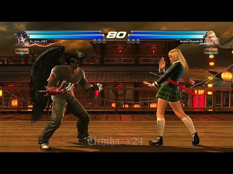 40_5 Devil Jin y Kazuya (Xx_leon_xX21) vs ( Uchiha x24 ) Lili y Alisa - Tekken Tag 2 Online PS3