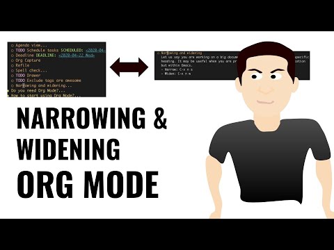 Org Mode Narrowing and widening