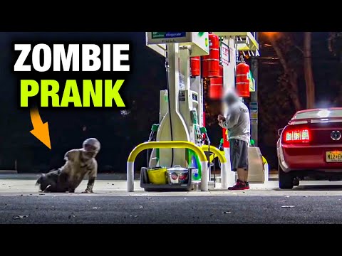 Gas Station Legless Zombie Prank